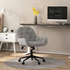 Fotoliu de birou cu aspect catifelat 60 x 61 x 81-91 cm | gri deschis č.1