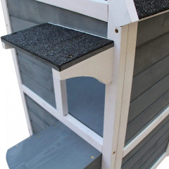 Căsuță pentru pisici 51x51x81,3 cm | gri č.3
