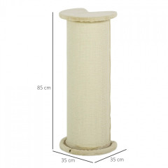Ansamblu de joacă pentru pisici 85 cm | crem alb č.3