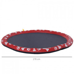 Piscină pentru câini Ø170 cm | culoare roșie č.2
