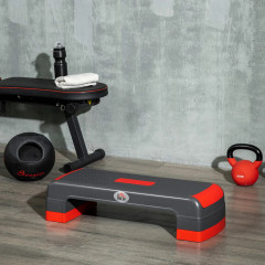 Platformă de step cu 3 niveluri și capacitate de încărcare de până la 150 kg | gri+roșu č.1