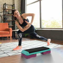 Stepper pentru aerobic | negru + verde + violet č.1