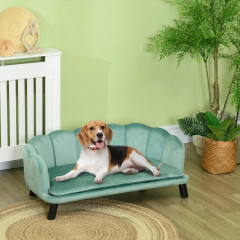 Canapea de lux pentru câini, cu spătar 98,5x60,5x35,5 cm | verde č.1