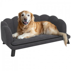 Canapea de lux pentru câini 98,5x60,5x35,5 cm | gri închis č.1