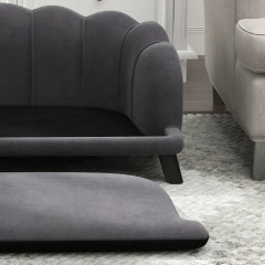 Canapea de lux pentru câini 98,5x60,5x35,5 cm | gri închis č.3