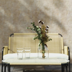 Set 4 piese mobilier de grădină polyrattan | galben č.2