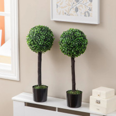 Buxus artificial rezistent la UV 60 cm 2 buc| verde č.1