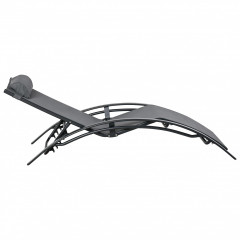 Șezlong de grădină 171 x 64 x 82 cm | gri č.2