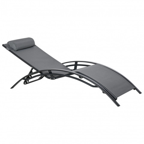 Șezlong de grădină 171 x 64 x 82 cm | gri č.6