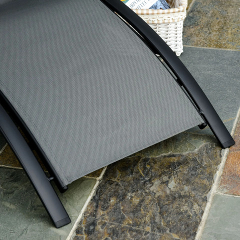 Șezlong de grădină 171 x 64 x 82 cm | gri č.7