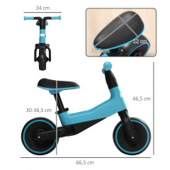 Bicicletă fără pedale pentru copii de la 1,5 la 3 ani | albastru č.3