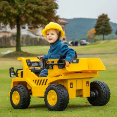 Excavator electric pentru copii, cu telecomandă | galben č.1