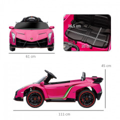 Mașină pentru copii Lamborghini | roz č.3