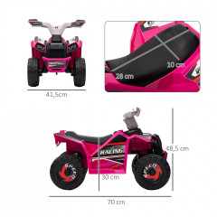 ATV electric mini pentru copii 70x41,5x48,5 cm | roz č.3