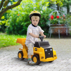 Excavator electric pentru copii, cu far | galben č.1