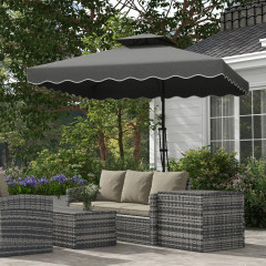 Umbrelă de balcon cu protecție UV 243x243 cm | gri închis č.1