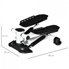 Mini stepper cu afișaj LCD 48x34x21 cm | negru + alb č.2