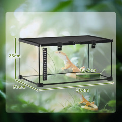 Terariu pentru reptile 50x30x25 cm | negru č.3