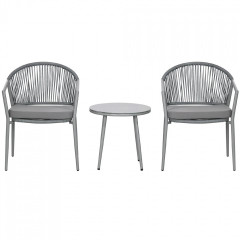 Mobilier de grădină din rattan | gri č.3
