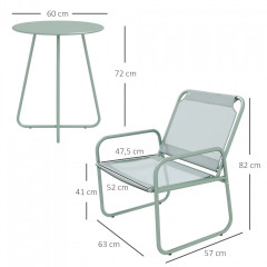 Set mobilier de grădină bistro din 3 piese | verde č.2