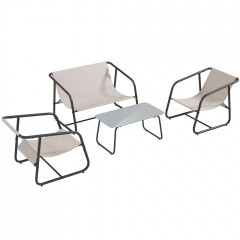 Set de mobilier pentru terasă, format din 4 piese | crema č.1