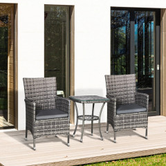 Mobilier de balcon pentru 2 persoane | gri închis č.1