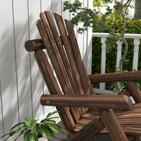 Scaun de grădină cu spătar înalt 83 x 68 x 101 cm | maro č.2