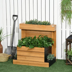 Jardinieră pentru flori cu sistem de autoirigare 79,5 x 49,5 x 80 cm | maro č.2