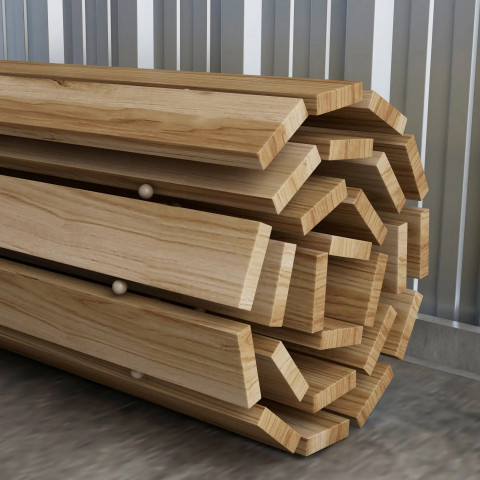 Podea exterioară din lemn 120 cm | culoare naturală č.5