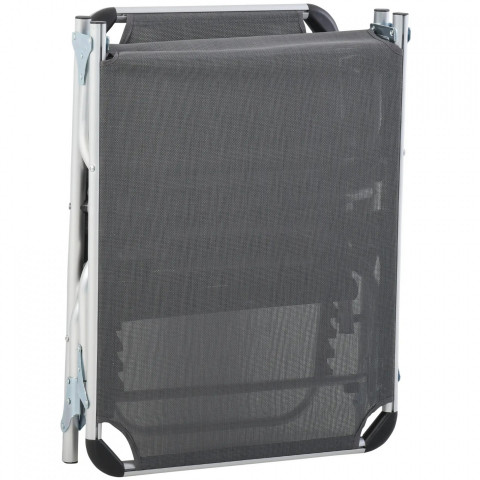 Șezlong de grădină, din aluminiu 170 x 60 x 76 cm | gri č.5