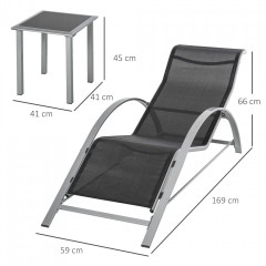 Set mobilier de grădină 2+1 | negru č.2