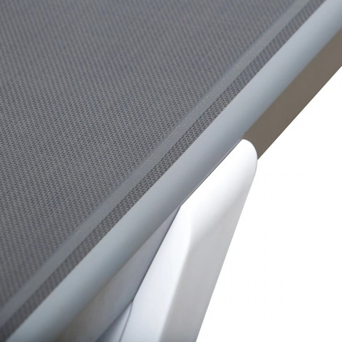 Șezlong de grădină, din aluminiu 170 x 67,5 x 95 cm | gri + alb č.5