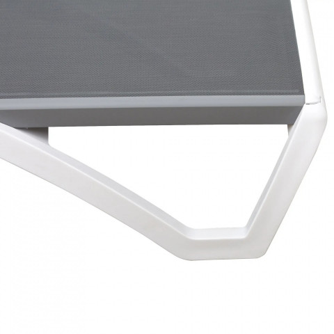 Șezlong de grădină, din aluminiu 170 x 67,5 x 95 cm | gri + alb č.7