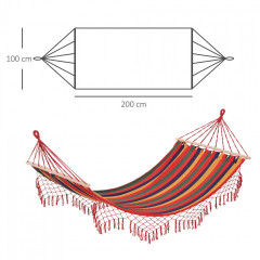 Hamac 290x150 cm | multicolor č.2