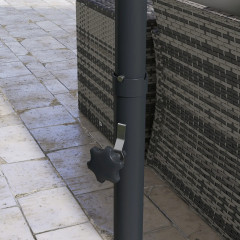 Umbrelă de soare cu braț lateral Ø3 m | gri închis č.2