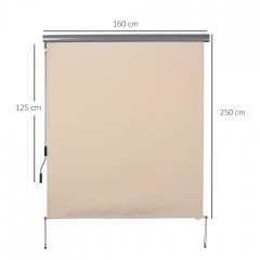 Marchiză verticală pentru balcon 160x250 cm | alb crem č.3