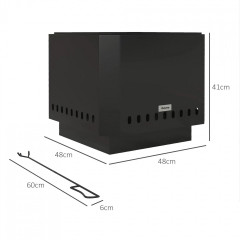 Vatră de foc pentru exterior 48 x 48 x 41 cm | negru č.2