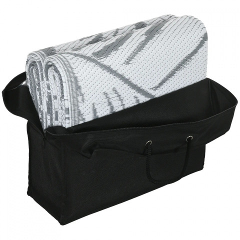 Covor exterior cu două fețe 182x274cm| gri+alb č.3