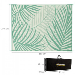 Covor exterior cu două fețe 365x274 cm | verde č.3