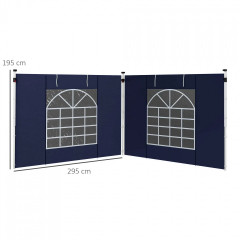 2 pereți laterali pentru foișor 3 x 3/ 3 x 6 m | albastru č.2