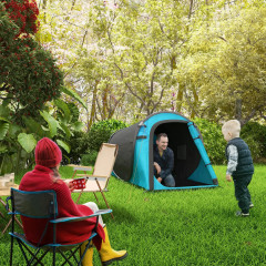 Cort de camping ușor 220x108x110 cm | albastru + gri č.1