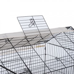 Padoc metalic pentru iepuri, cobai și alte rozătoare 220 x 103 x 103 cm | negru č.3