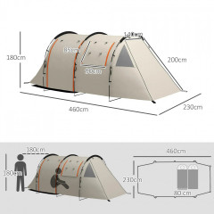 Cort de camping pentru 5 persoane | kaki č.3