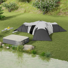 Cort camping de familie pentru 6-9 persoane | gri č.3