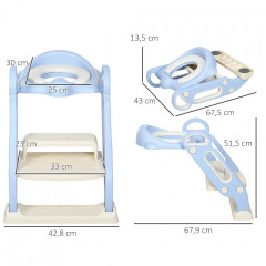 Adaptor WC pliabil pentru copii | albastru și alb č.2