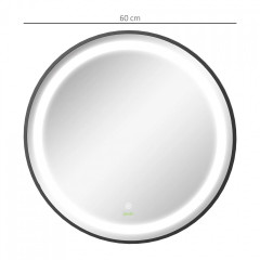 Oglindă de baie Ø 60 cm | negru č.3