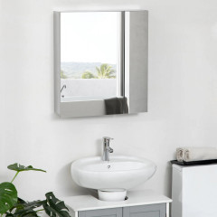 Dulap cu oglindă pentru baie 54x13x60cm | argintiu č.2
