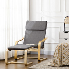 Fotoliu relaxant cu suport pentru picioare 66,5x80x99 cm | gri č.3