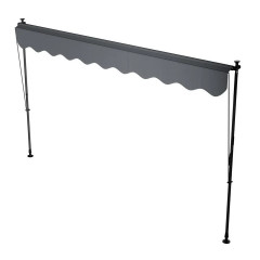 Markýza s upínacími svorkami 300 x 120 cm | šedá č.3