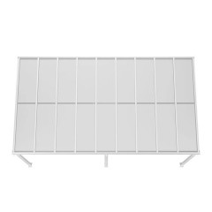 Pergolă de grădină din aluminiu, cu acoperiș din policarbonat, 3 x 5,5 m | albă č.3